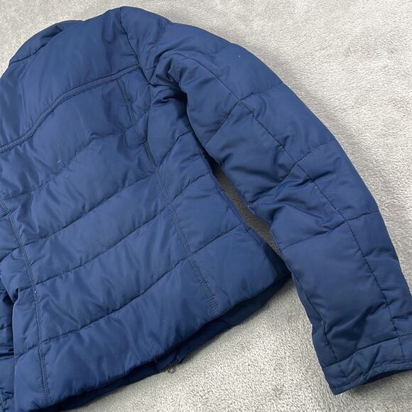 Abercrombie & Fitch S Blue Down Waterfowl‎ Feathers Y2K Short Puffer Jacket - Picture 11 of 13